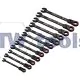 Draper Expert HI-TORQ® Metric Flexible Head Ratchet Combination Spanner Set, Black (12 Piece)